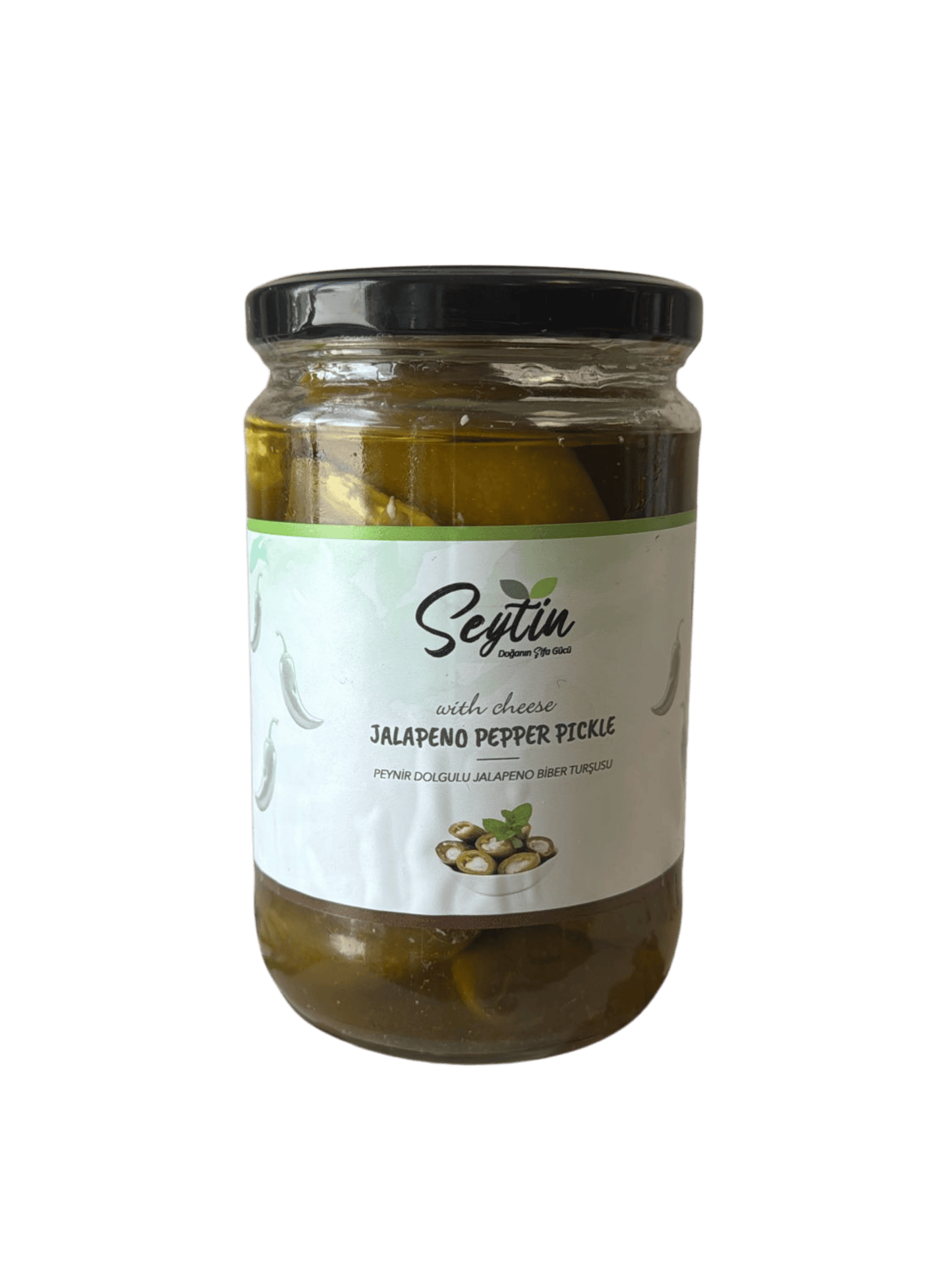 Met kaas gevulde jalapeñopeper augurken (860 gr)
