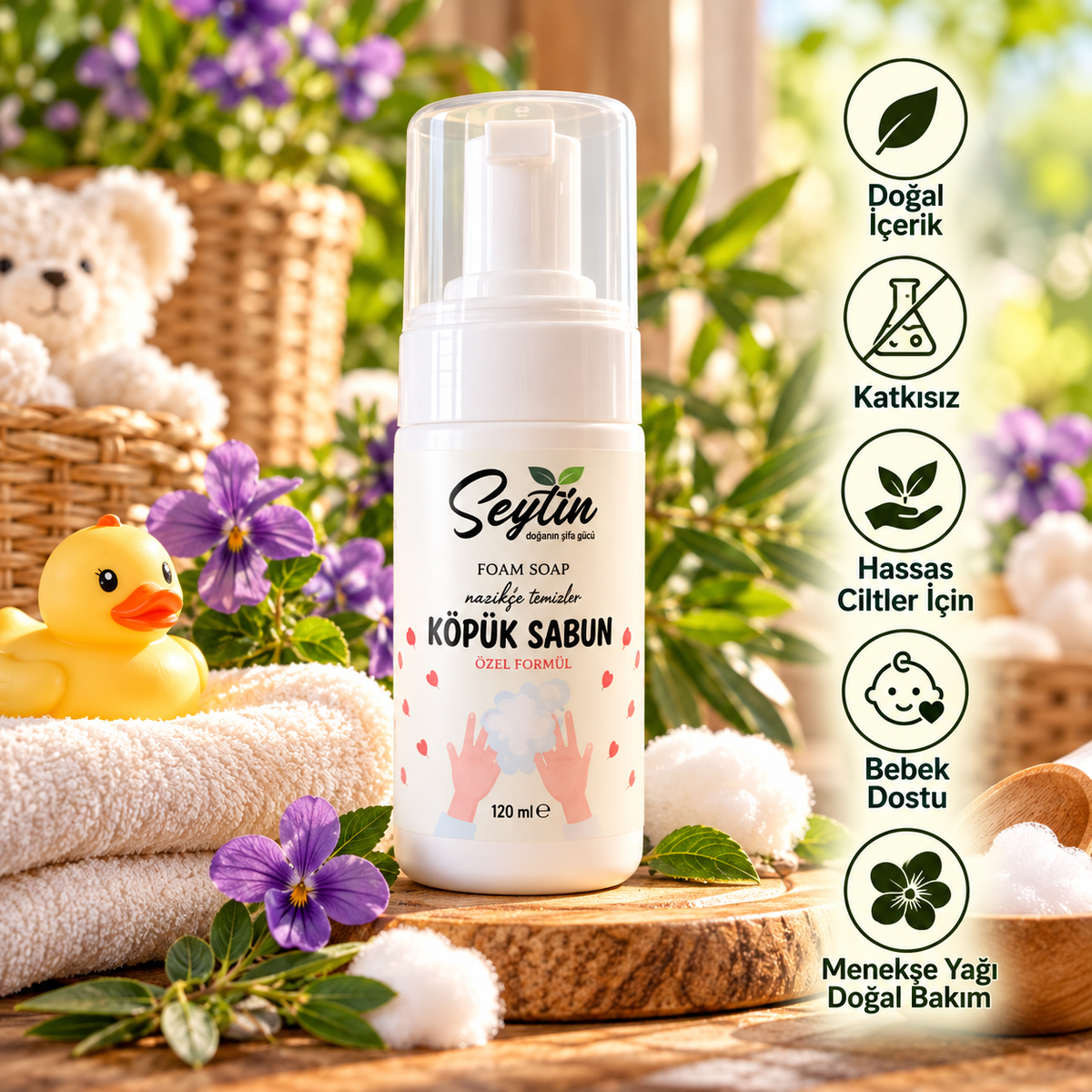 Mousse nettoyante pour enfants - 120 ml