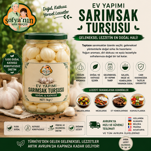 Ev Yapımı Sarımsak Turşusu -1 kg