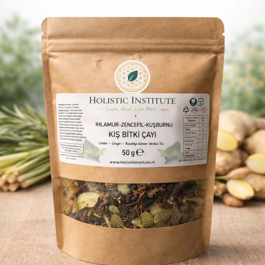 Ihlamur, Zencefil & Kuşburnu Kış Bitki Çayı - Bağışıklık Güçlendirici & Isıtıcı Etki - 50 gr