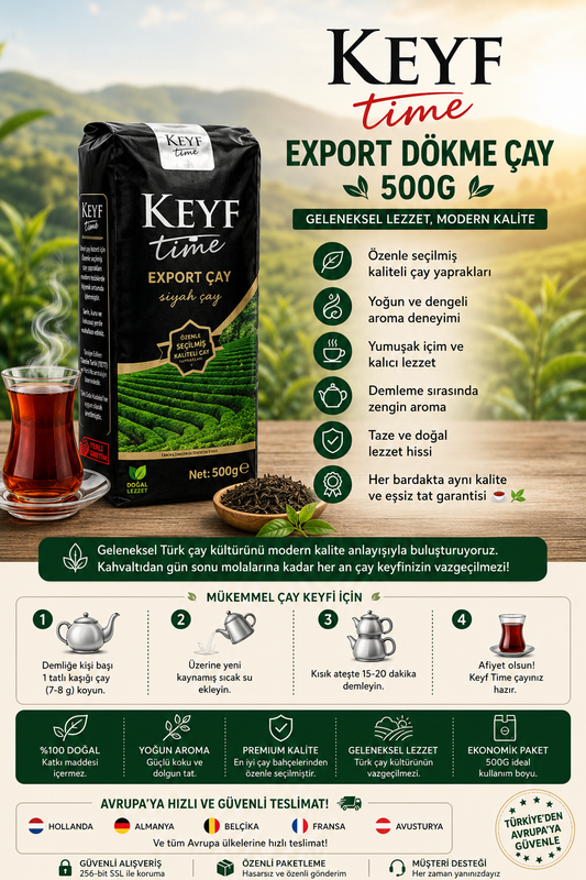 Keyf Time Export Dökme Siyah Çay – 500G