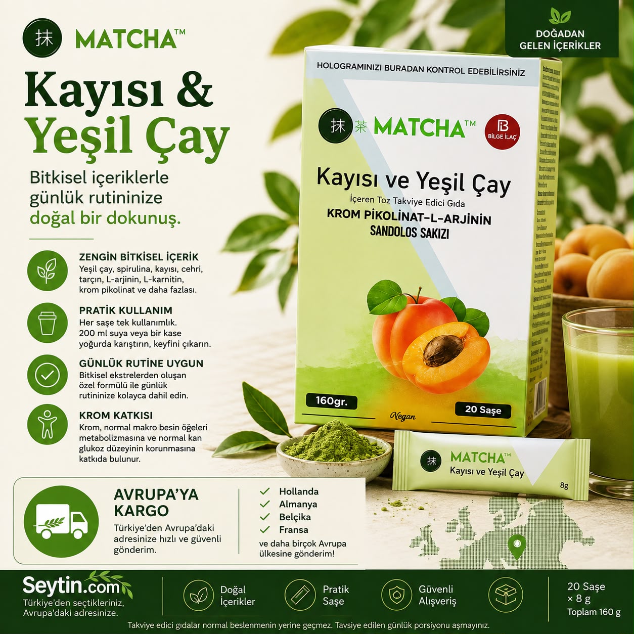MATCHA Kayısı & Yeşil Çay