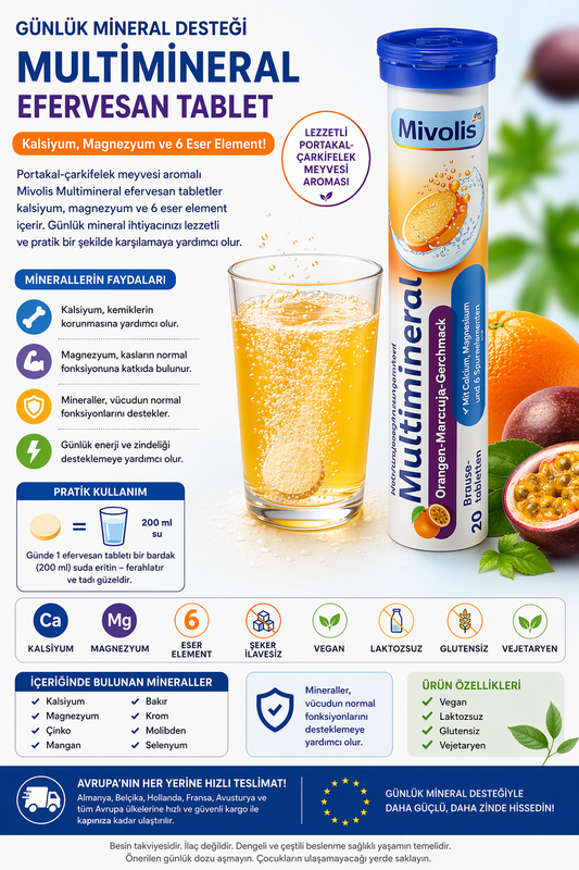 Günlük Mineral Desteği: Multimineral Efervesan Tablet