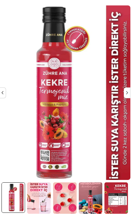 ZÜHRE ANA KEKRE TERMOJENİK MIX 250ML