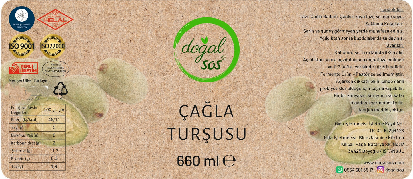 Fermente Çağla Turşusu
