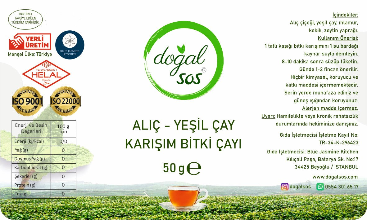 Alıç-Yeşil Çay Karışım Bitki Çayı 50g