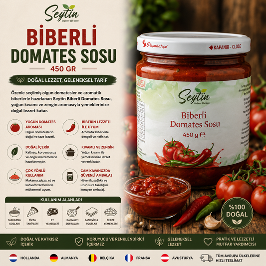 BİBERLİ DOMATES SOSU 450 GR