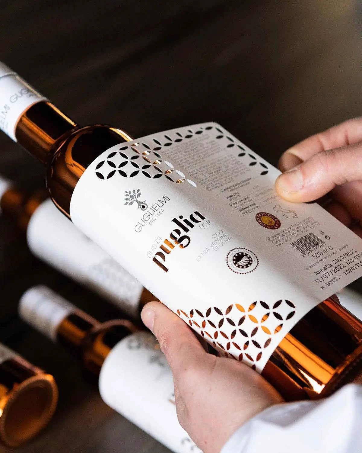 Guglielmi – Puglia PGI Monogram Sızma Zeytinyağı (500 ml)