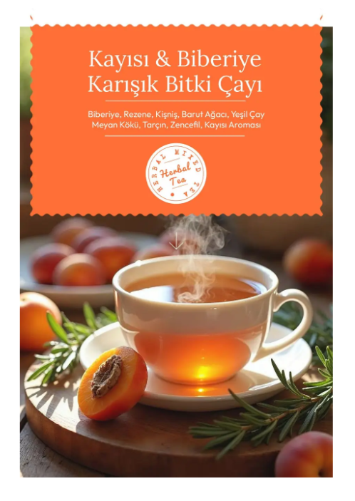Herbamina Kayısı & Biberiye Karışık Bitki Çayı (30 saşe)