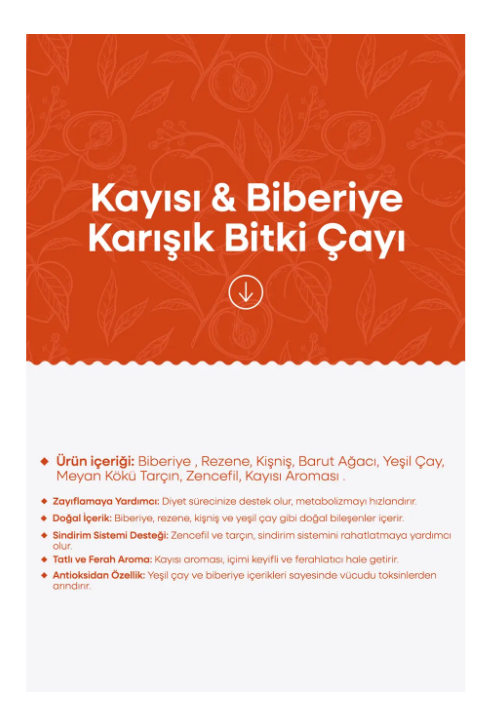 Herbamina Kayısı & Biberiye Karışık Bitki Çayı (30 saşe)