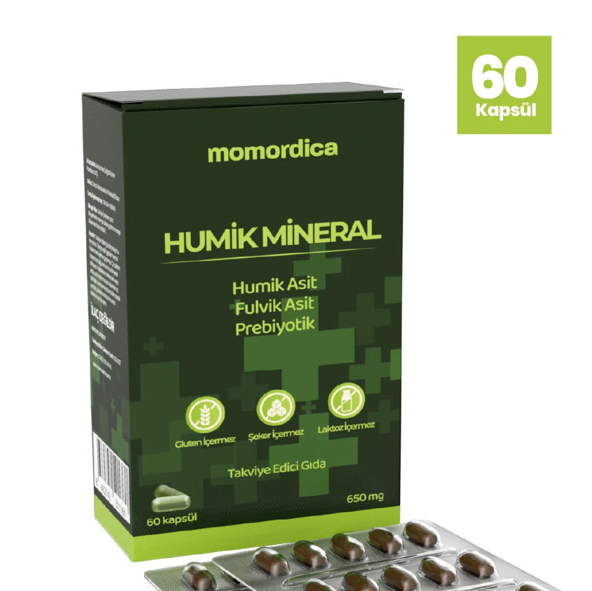 Humic Mineral 60 Capsules - Humic Acid Fulvic Acid Prebiotic - 650mg