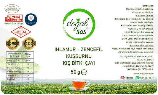 Ihlamur Zencefil Kuşburnu Kış Bitki Çayı 50g
