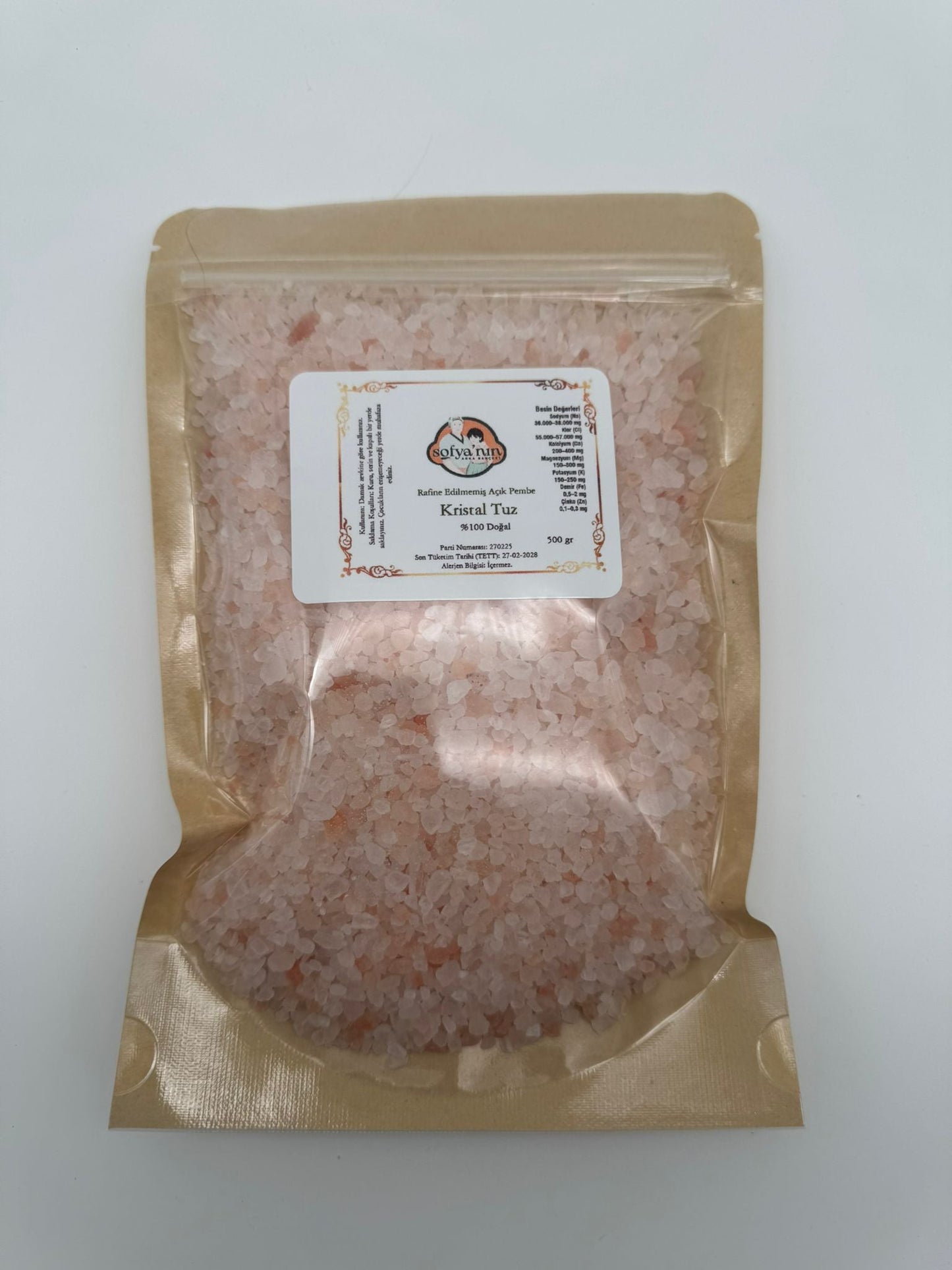 Açık Pembe Kristal Tuz (2–5 mm) (300 gr)