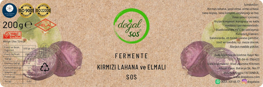 Fermente Kırmızı Lahana Elmalı Sos