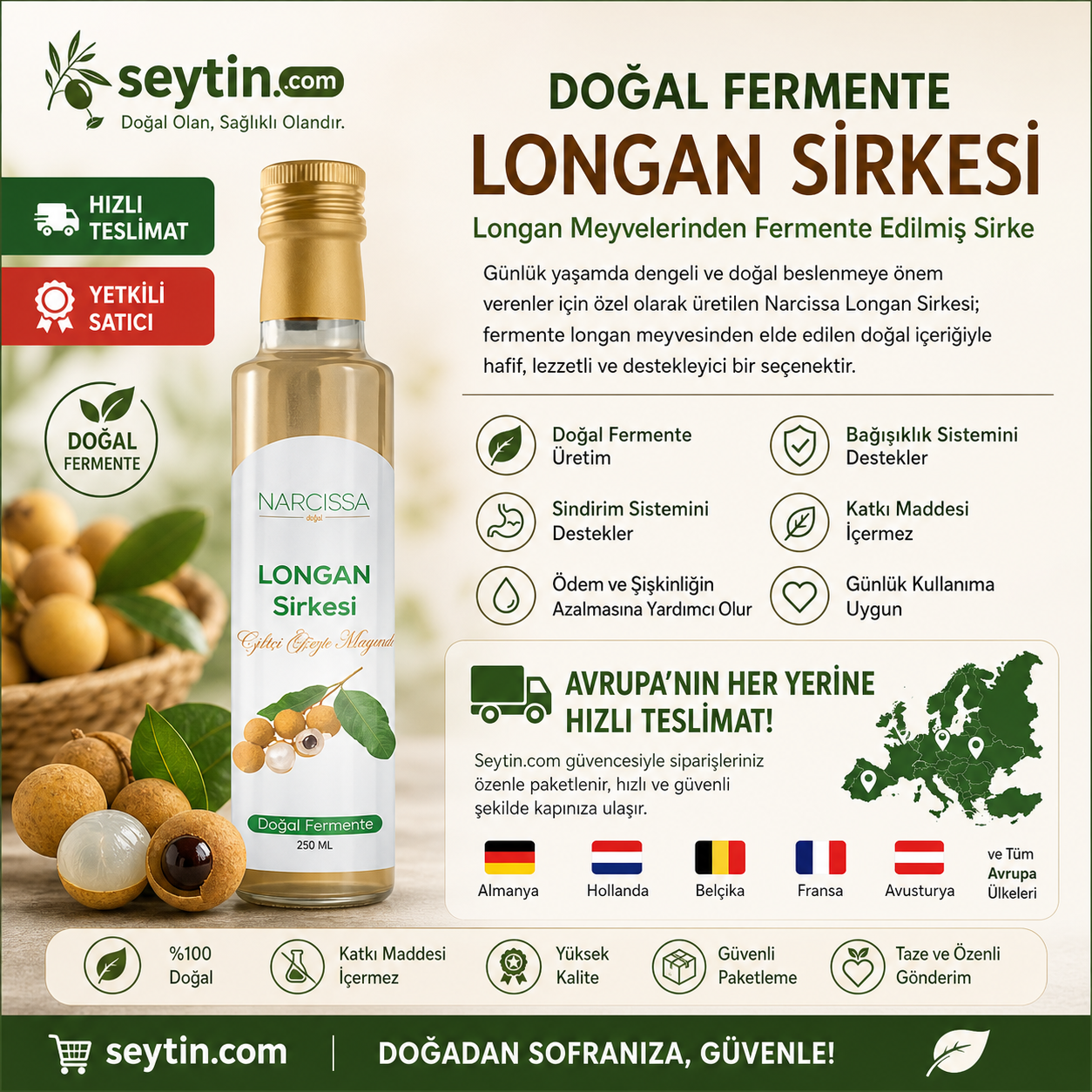 Longan Sirkesi - Doğadan Gelen Fermente Güç