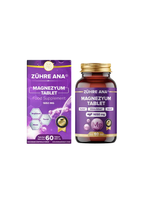 Zühre Ana Magnezyum Tablet (Bisglisinat, Taurat, Malat) 60 Tablet