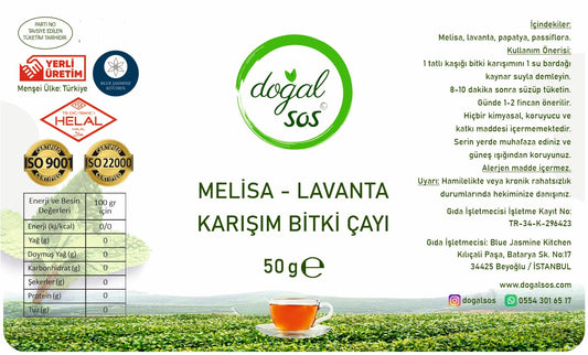 Melisa- Lavanta Karışım Bitki Çayı 50g