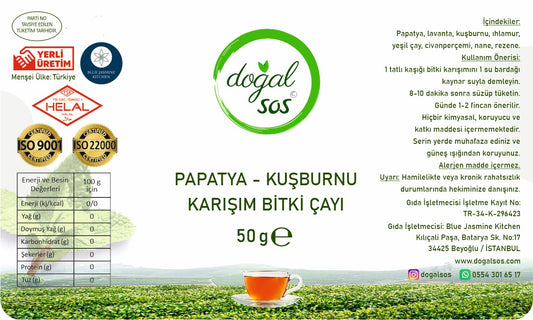 Papatya-Kuşburnu Karışım Bitki Çayı 50g