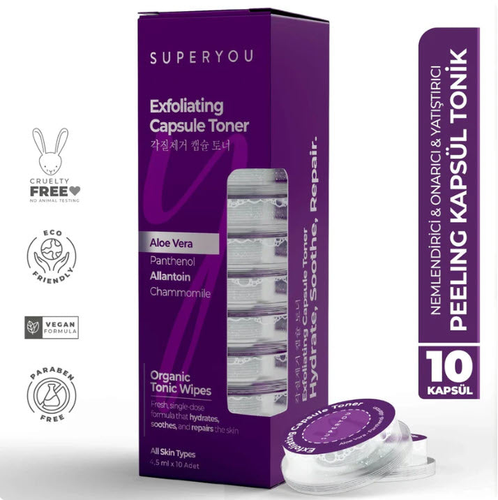Superyou Peeling-Kapsel-Toner - Porenverfeinerung, Entfernung abgestorbener Hautzellen, gegen Pigmentflecken
