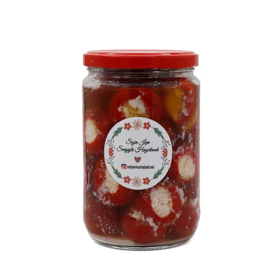 Peynir Dolgulu Kırmızı Kiraz Biber Turşusu jalapeno 860 gr