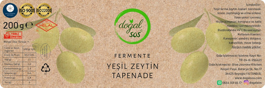 Fermente Yeşil Zeytin Tapenade